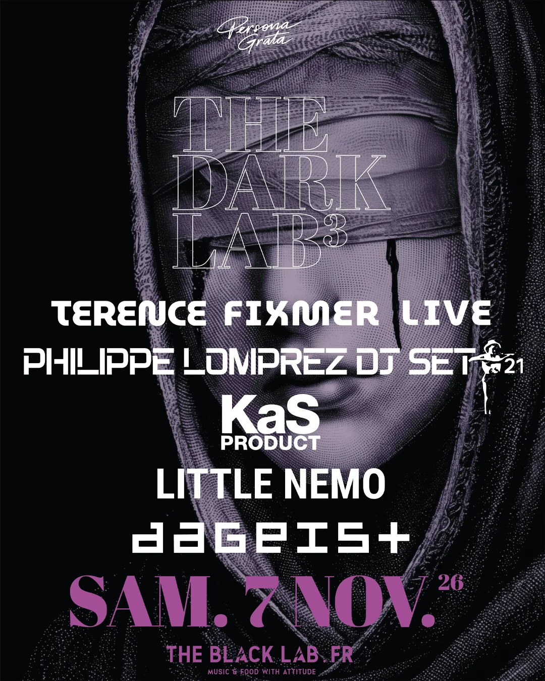 The Dark Lab 3 ( Terence Fixmer live / Philippe Lomprez T21 dj Set / Kas Product /Little Nemo / Dageist-pilier 